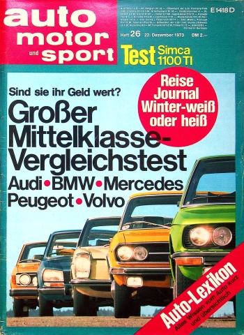 Deckblatt Auto Motor und Sport (26/1973)